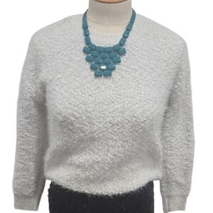 Active USA Chunky Soft Cream Cropped Sweater Size Small Fuzzy And Beautiful